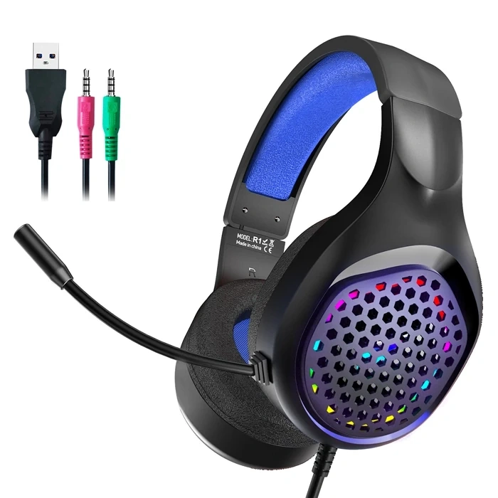 XMOWi R1 Gaming Mikrofonlu RGB Oyuncu Kulaklığı PC- Dizüstü  Ve Ps4-(5775)