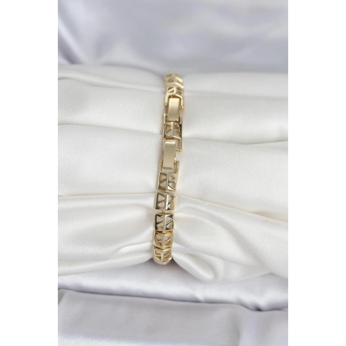 Xuping Zirkon Taşlı Gold Renk Kadın Bileklik 5886