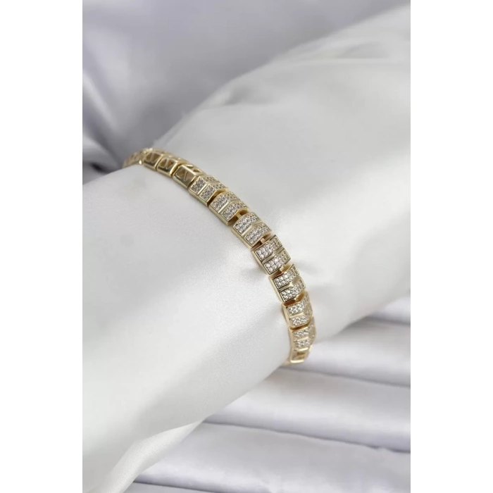Xuping Zirkon Taşlı Gold Renk Kadın Bileklik - TJ-BB8434