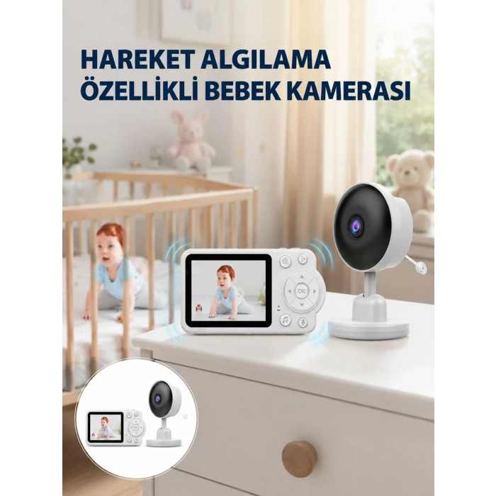 Yakınlaştırma Özellikli Gece Görüşlü Bebek İzleme Kamerası Yeni Nesil