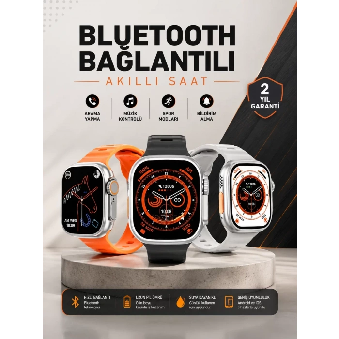 Yeni Nesil Akıllı Saat Adımsayar GPS Nabız Ölçer Uyku ve Sağlık Takibi