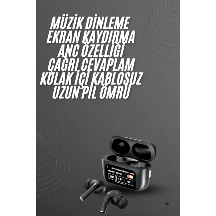 Yeni Nesil Pro Ekranlı Bluetooth Kulaklık 5.0 Bluetooth Yeni Nesil