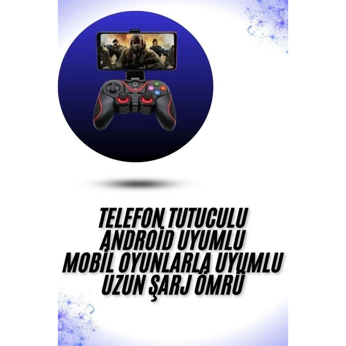 Yeni Nesil X3 Gamepad Android Uyumlu Telefon Tutucu Özellikli Joystick