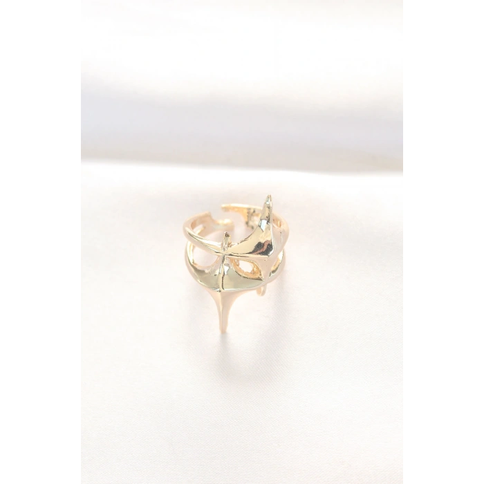 Yıldız Model Gold Renk Ayarlanabilir Yüzük 5886