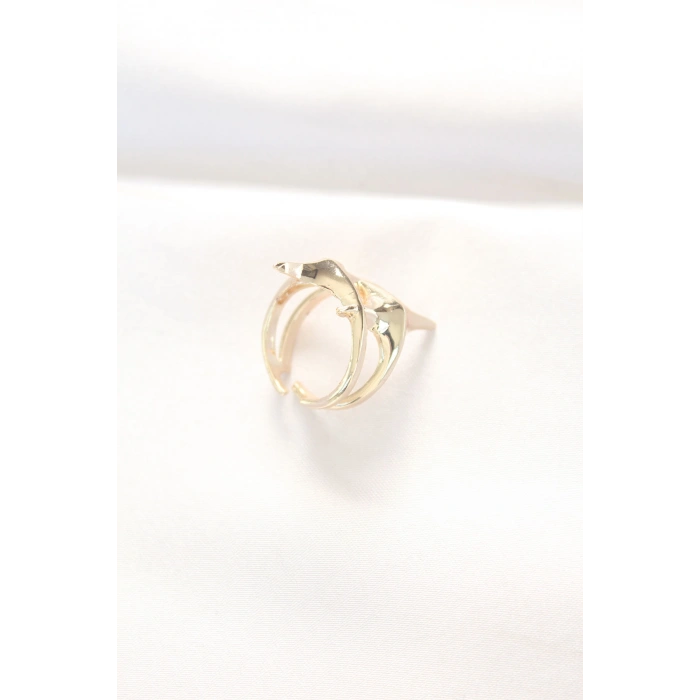 Yıldız Model Gold Renk Ayarlanabilir Yüzük 5886