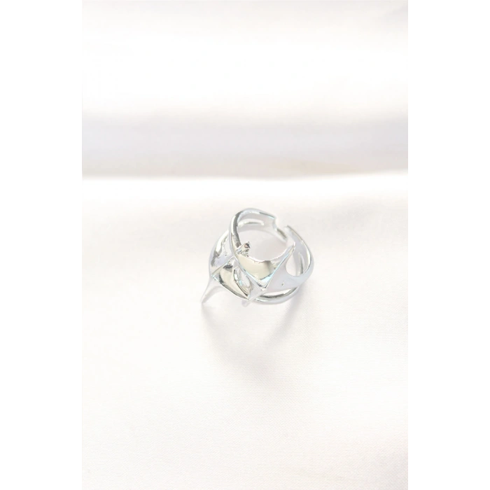Yıldız Model Silver Renk Ayarlanabilir Yüzük 5886