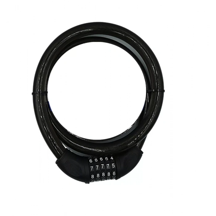 YM-747 120cm 20mm 5 Şifreli Siyah Motorsiklet Kilidi
