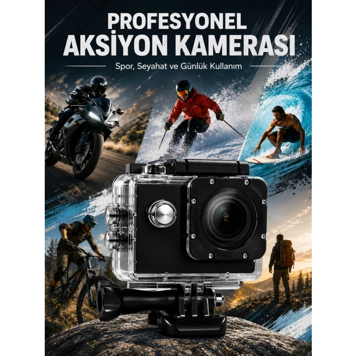 Yüksek Görüntü Kalitesi Sunan 1080P Full HD Aksiyon Kamerası