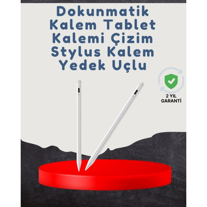 Yüksek Hassasiyetli Eğim Sensörlü Dijital Kalem – USB-C Hızlı Şarjlı