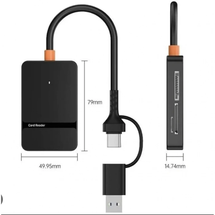 ZR783 Ads-316 Type-C + Usb 8 İn 1 Card Reader 5Gbps