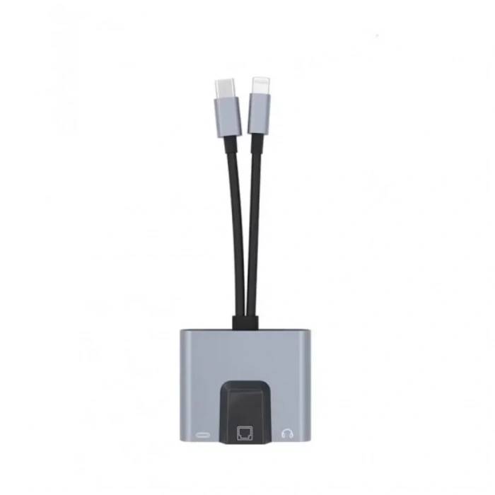 ZR815 Lightning Type-C 3 İn 1 Ethernet Çevirici Aux