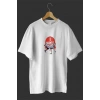 1 Mayıs Emek Ve Dayanışma Günü Baskılı Oversize Bisiklet Yaka T-shirt - Beyaz