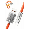 120W Silikon Metal Uçlu LED Işıklı 3 In1 Şarj Kablosu 1.2m