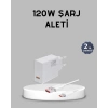 120W Süper Hızlı Şarj Adaptörü – Type-C Kablo Dahil Yüksek Voltaj Korumalı