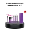 12’li Profesyonel Makyaj Fırça Seti – Dökülmeyen Yumuşak Kıllı Ergonomik Tasarım