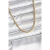 14K Gold Renk Kaplama Boru Zincir Model CM Kadın Kolye - TJ-BKO10740