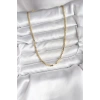 14K Gold Renk Kaplama Ezme Yılan Zincir Model CM Kadın Kolye - TJ-BKO10735