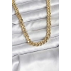 14K Gold Renk Kaplama Kalın Zincir Model CM Kadın Kolye 5886