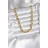 14K Gold Renk Kaplama Kalın Zincir Model CM Kadın Kolye - TJ-BKO10731