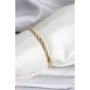 14K Gold Renk Kaplama Lazer Zincir Model CM Kadın Bileklik 5886