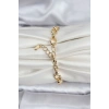 14K Gold Renk Kaplama Lazerli Zincir Model CM Kadın Bileklik 5886