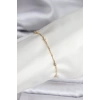 14K Gold Renk Kaplama Topçuklu Model CM Kadın Bileklik - TJ-BB8138