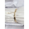 14K Gold Renk Kaplama Zincir Model CM Kadın Bileklik - TJ-BB8129