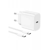 15/Pro/Pro Max 20W İOS Uyumlu Hızlı Şarj Aleti Adaptörlü Beyaz