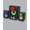 2+1 RGB LED Işıklı Güçlü Bas Sistemli Bilgisayar Hoparlörü