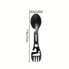 Taktiksel Spork Kaşık Çatal - 5 Fonksiyonlu - Paslanmaz Çelik