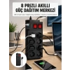 2 Metre Güçlü Çoklu Priz 8 Soket Yeni Nesil
