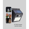 20 LED Güneş Paneli Aydınlatma – Fotoselli ve Hareket Algılamalı Dış Mekan Duvar Lambası