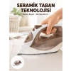 2200 Watt Buharlı Ütü Kahverengi Seramik Taban Şok Buharlı