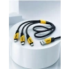240W Çoklu Şarj Kablosu Type-C Lightning Micro USB Örgü Kablo