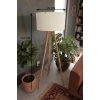 3 Ayaklı Tripod Lambader Krem Kumaş Başlık