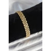 316L Çelik 9 mm Kalınlıkta Gold Renkli Erkek Bileklik 5886