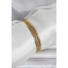 316L Çelik Gold Renk 3lü Kadın Bileklik - TJ-BB8384