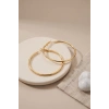 316L Çelik Gold Renk 46 mm Halka Küpe TJ-BKP12008