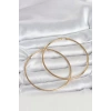 316L Çelik Gold Renk 70 mm Kadın Halka Küpe - TJ-BKP11687