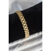 316L Çelik Gold Renk 9 mm Kalınlık Erkek Bileklik - TJ-EB3770