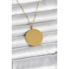 316L Çelik Gold Renk Ayetel Kürsi ve Allah Yazılı Kolye 5886