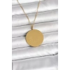 316L Çelik Gold Renk Ayetel Kürsi ve Allah Yazılı Kolye - TJ-BKO11055
