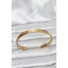 316L Çelik Gold Renk Ayetel Kürsi Yazılı Bileklik - TJ-BB8162