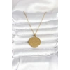 316L Çelik Gold Renk Ayetel Kürsi Yazılı Kolye 5886