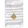 316L Çelik Gold Renk Ayetel Kürsi Yazılı Kolye - TJ-BKO11059