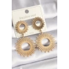 316L Çelik Gold Renk Güneş Model Kadın Küpe 5886