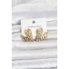 316L Çelik Gold Renk Kalp Model Kadın Küpe
