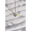 316L Çelik Gold Renk Kalp Model Love Kolye 5886