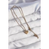 316L Çelik Gold Renk Kalp Model Love Kolye 5886