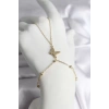 316L Çelik Gold Renk Kelebek Model Kadın Şahmeran - TJ-SN732